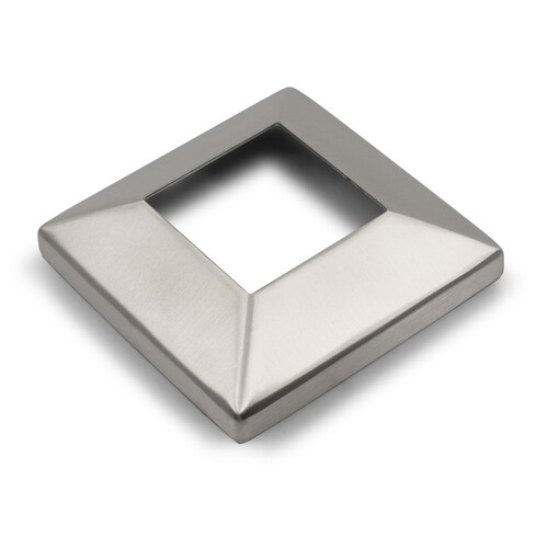 AWR Solutions - Post Cover Plate Only to suit 2" (50.8mm) x 1.5mm Square Tube 316 Grade Stainless - Satin Finish