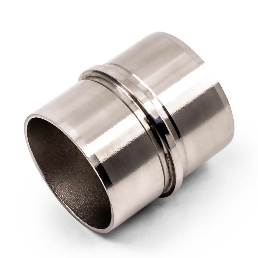 In-Line Flush Joiner to suit 1.6mm Round Tube 316 Grade Stainless Steel - Mirror Polish - SIZES: 25.4mm, 38.1mm, 50.8mm