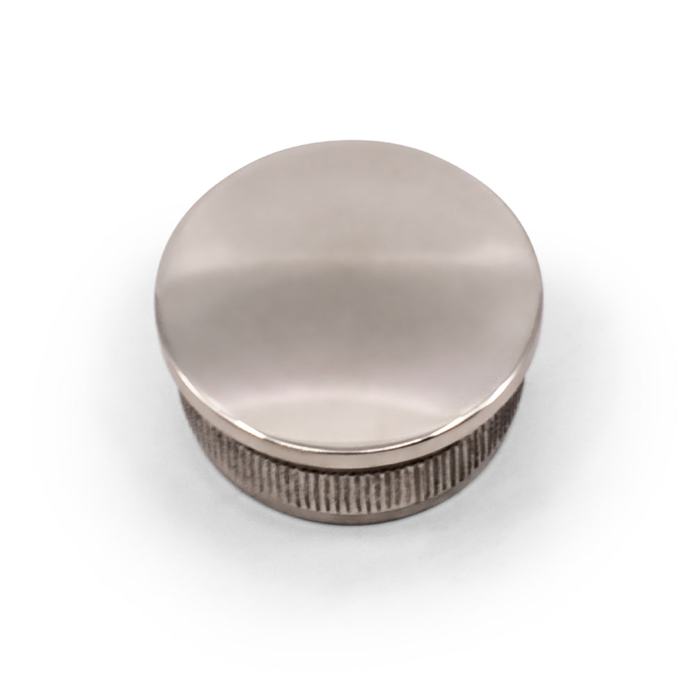 Radiused End Cap Self Grip to Suit 1.6mm Round Tube 316 Grade Stainless Steel - Mirror Polish - SIZES: 38.1mm, 50.8mm
