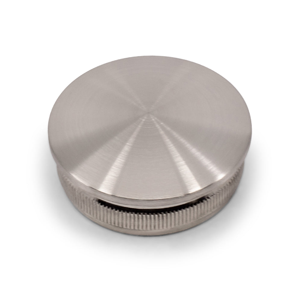 Radiused End Cap Self Grip to Suit 1.6mm Round Tube 316 Grade Stainless Steel - Satin Finish - SIZES: 38.1mm, 50.8mm
