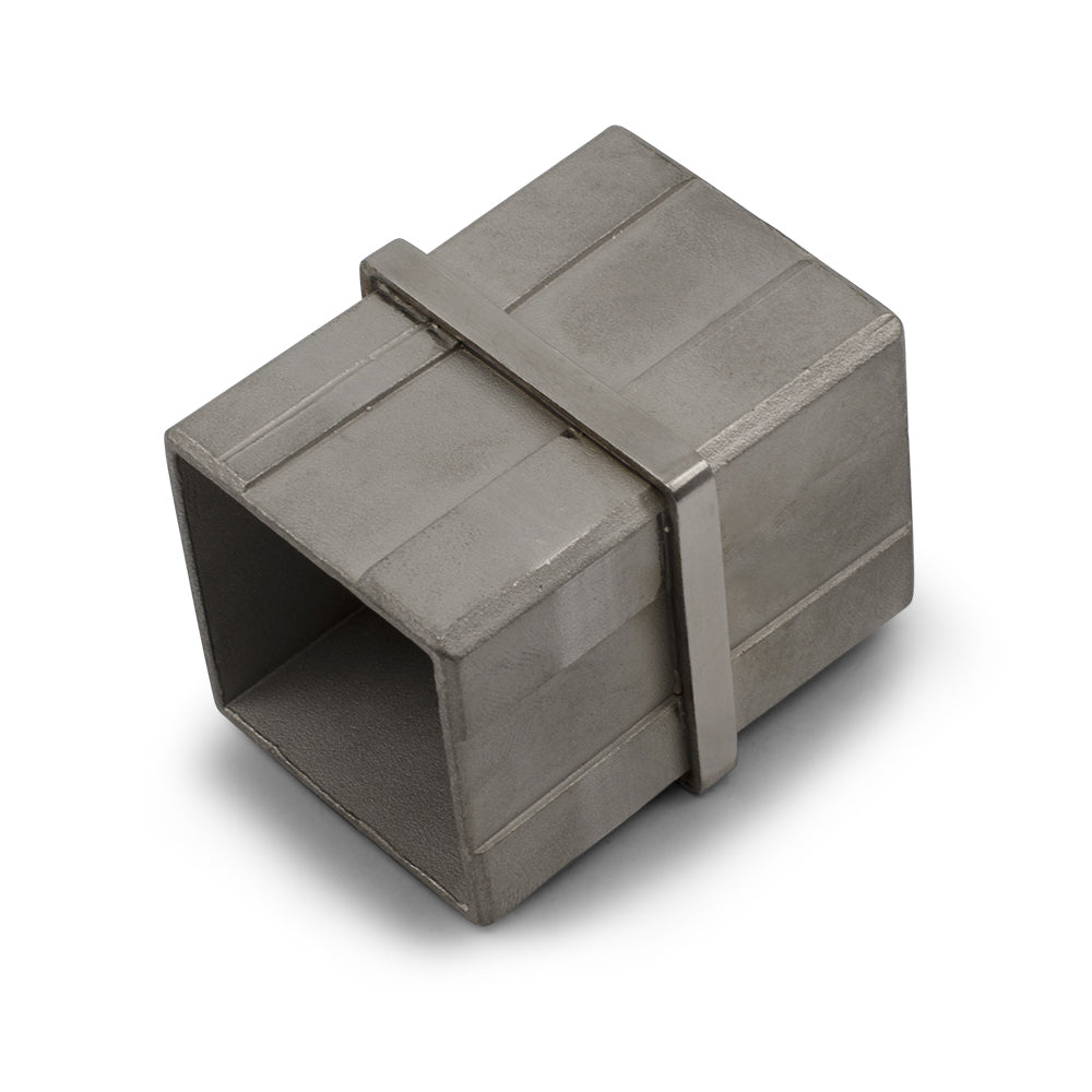 In-line Flush Joiner to suit 2 (50.8mm) x 1.6mm Square Tube 316 Grade Stainless - Satin Finish