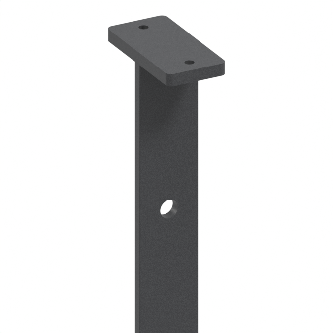 Intermediate Post 30mm x 5mm - 960mm high. Predrilled with 11 x 8mm holes at 80mm spacing - Aluminium - Textured Black
