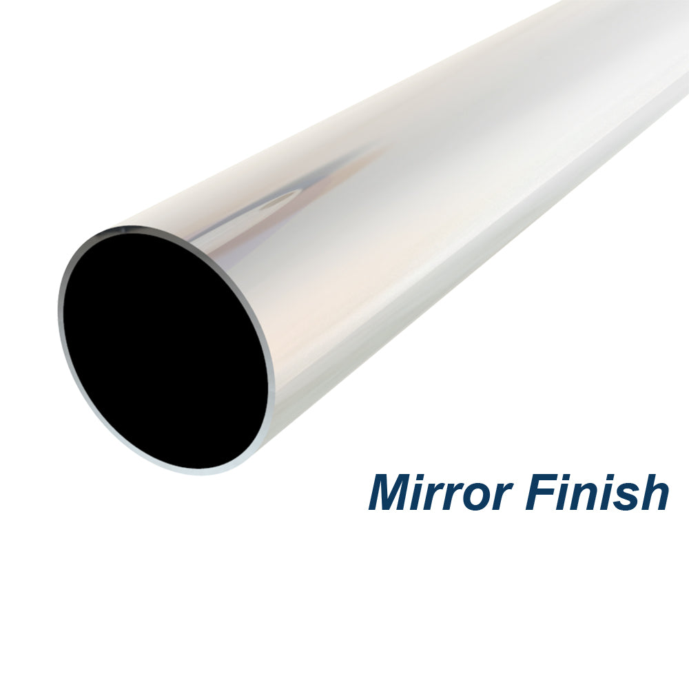 Round Tube 2 inch (50.8mm) x 1.6mm Wall Thickness 316 Grade Stainless Steel - Mirror Polish