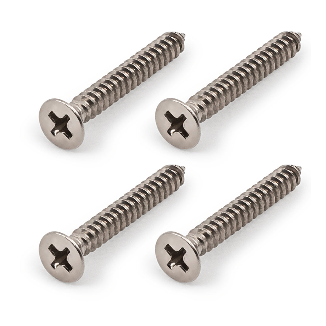 Self Tapping Screw CSK Head Phillips Drive 14g x 25mm (1) - 304 Grade Stainless Steel - 4 PACK for RHS Posts
