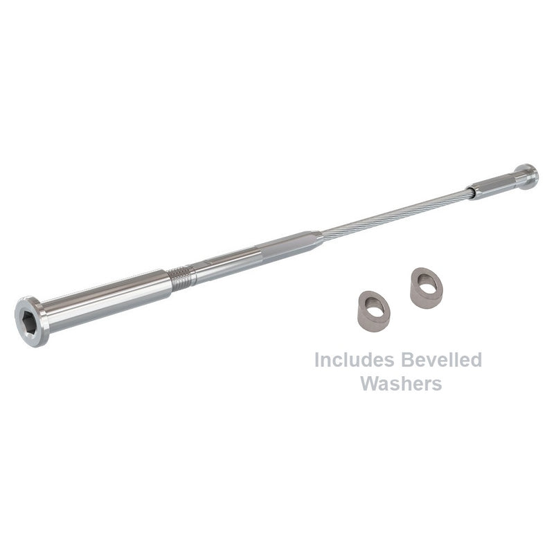 Bright Finish Factory Swaged Wire Balustrade - Tensioner Terminal STAIR System (Includes Bevelled Washers) - Suits Timber or Metal Posts