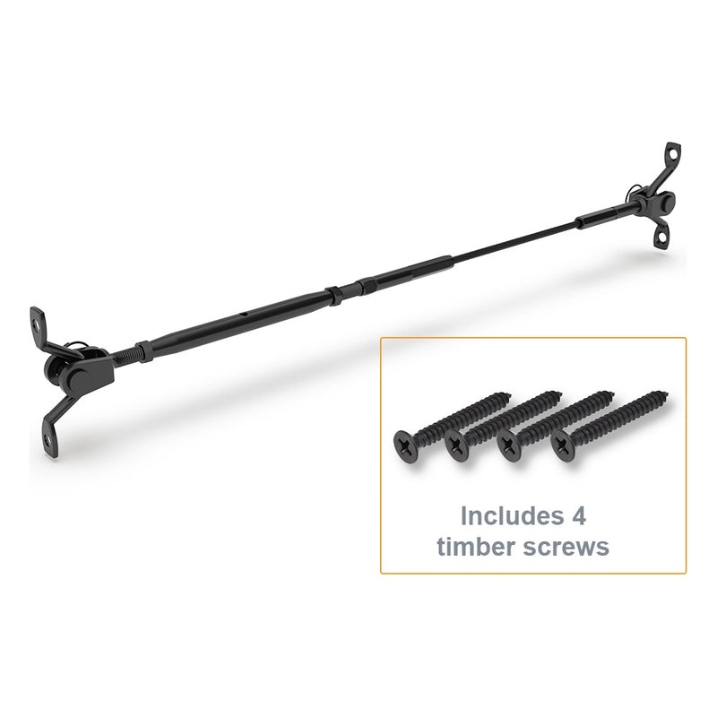 BlackEtch Factory Swaged Wire Balustrade - Rig Fork System with Saddles - Suits Timber Posts