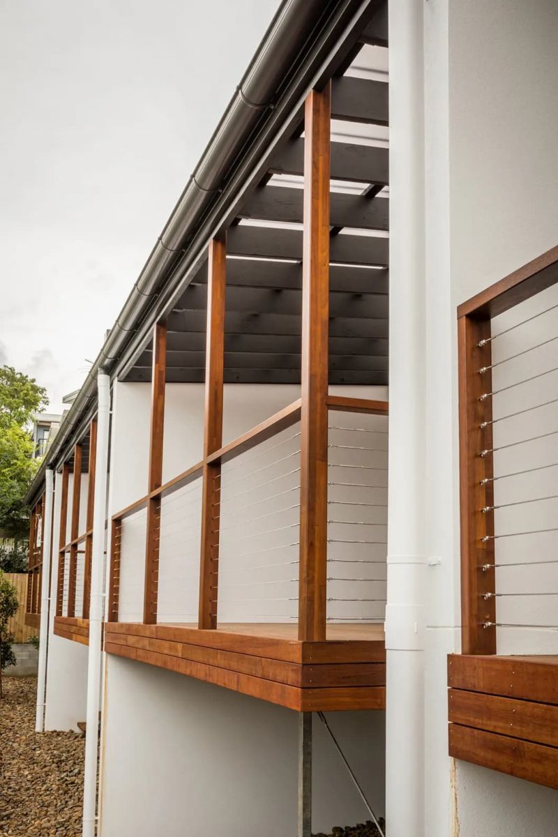 Wire Balustrade with Timber Posts