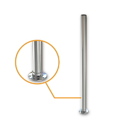 AWR Solutions - Round Post Blank Mirror Polish - Welded Base Plate