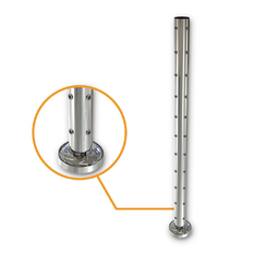 AWR Solutions - Round Corner Post with Nutserts Mirror Polish - Base Plate and Cover