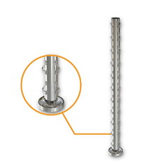 AWR Solutions - Round Corner Post with Saddles Mirror  - Base Plate and Cover