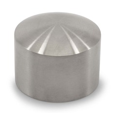 AWR Solutions - Living Designs Timber Handrail Radiused End Cap Satin Finish - 316 Grade Stainless Steel