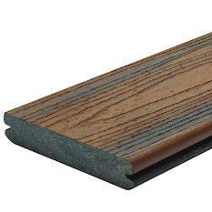 AWR Solutions - trex transcend composite decking board spiced rum grooved edge