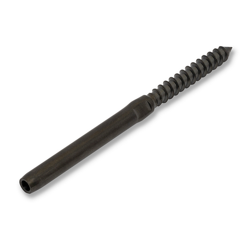 AWR Solutions - BlackEtch Lag Screw Swage Stud Left Hand Threaded to Suit 3.2mm Wire - 316 Grade Stainless Steel