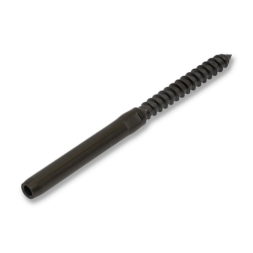 AWR Solutions - BlackEtch Lag Screw Swage Stud Right Hand Threaded to Suit 3.2mm Wire - 316 Grade Stainless Steel