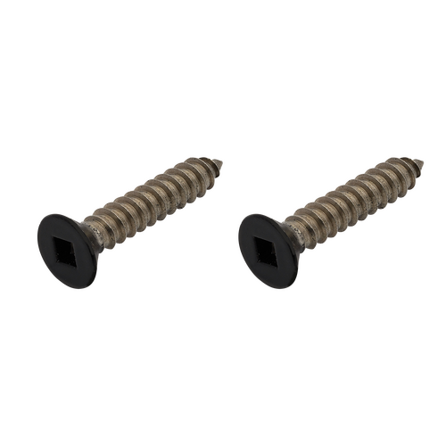 AWR Solutions - Black Etch Self Tapping Screw CSK Head Square Drive 12g x 1/4" 316 Grade Stainless Steel 2PK - For Top Plate to Handrail