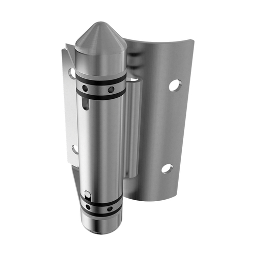 AWR Solutions - Hinge Glass to Round Post - 316 Grade Stainless Steel - Satin Finish