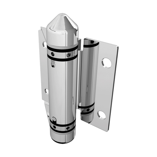 AWR Solutions - Hinge Glass to Wall / Square Post - 316 Grade Stainless Steel - Mirror Polish