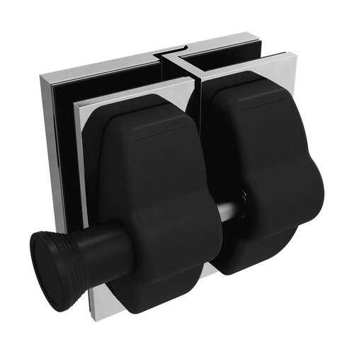 AWR Solutions - Latch Glass to Glass - 316 Grade Stainless Steel/Black - Mirror Polish
