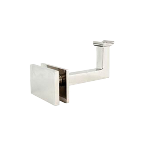 AWR Solutions - Offset Handrail Square Bracket Round Top - 316 Grade Stainless Steel - Mirror Polish