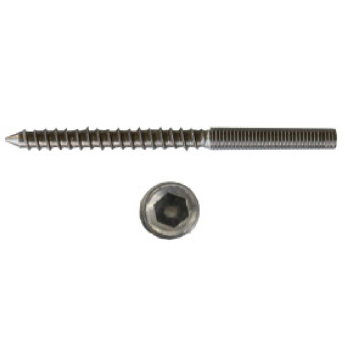 AWR Solutions - glass standoff pin bracket lag screw 316 grade stainless steel