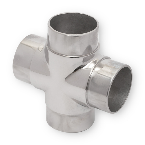 AWR Solutions - Star Tee Joiner to suit 1.5mm Round Tube 316 Grade Stainless Steel - Mirror Polish - SIZES: 38.1mm, 50.8mm