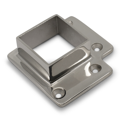 AWR Solutions - Corner Flange 2 Holes to suit 2" (50.8mm) x 1.5mm Square Tube 316 Grade Stainless - Mirror Polish