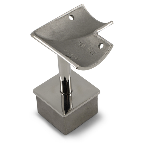 AWR Solutions - Post Reducer Corner 2" Radius Saddle to suit 2" (50.8mm) x 1.5mm Square Tube 316 Grade Stainless - Mirror Polish