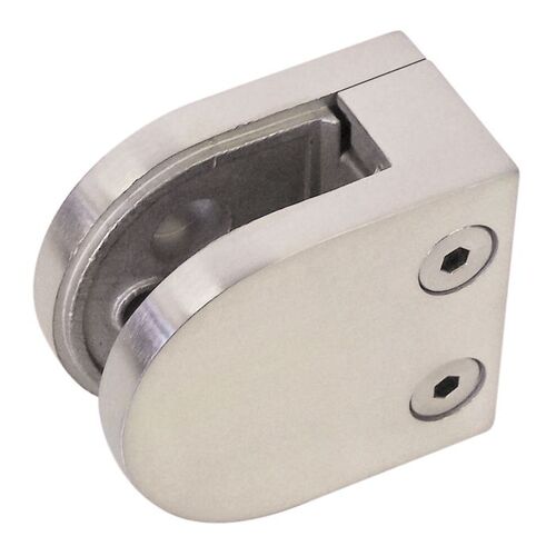 AWR Solutions - Glass Clamp Large D/Flat Type to suit 6, 8, & 10mm Glass 316 Grade Stainless Steel - Mirror Polish