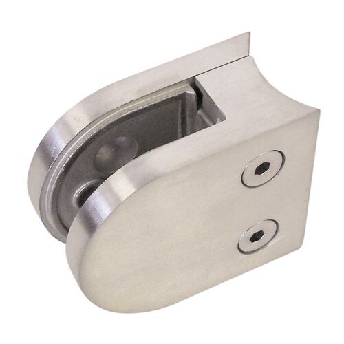 AWR Solutions - Glass Clamp Large D/Radius 2" Type to suit 6, 8, & 10mm Glass 316 Grade Stainless Steel - Mirror Polish