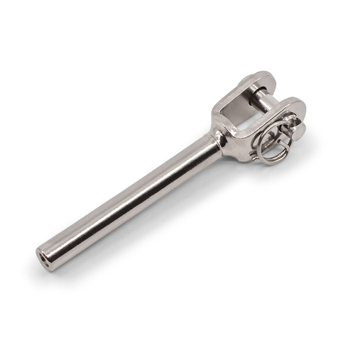 AWR Solutions - Premium Fork Terminal Swage to Suit 3.2mm Wire 316 Grade Stainless Steel - Mirror Polish