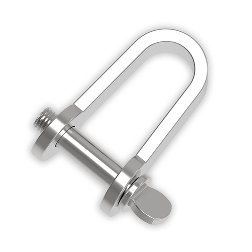 AWR Solutions - Light Weight D Shackle 304 Grade Stainless Steel - SIZES: 4mm