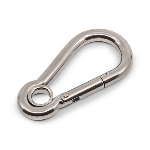 4mm Snap Hook Stainless Steel Carabiner Boat Fitting Sail Shade choose your qty 