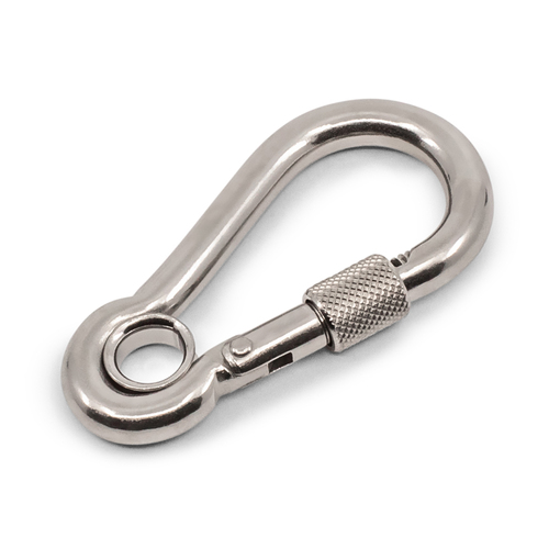 Spring Hook with Eyelet 316 Grade Stainless Steel - SIZES: 4mm - 12mm