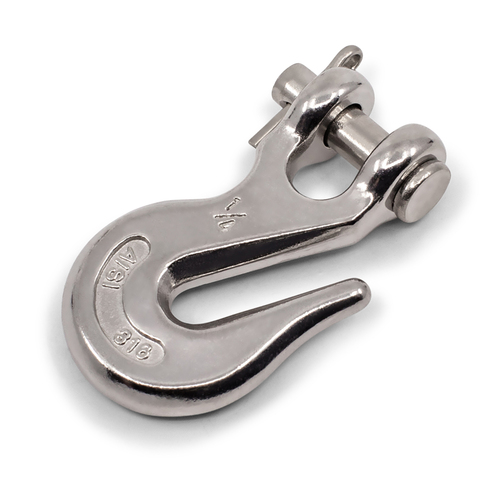 AWR Solutions - Hook Grab Clevis Pin 6mm 8mm 10mm 12mm 316 Marine Grade Stainless Steel