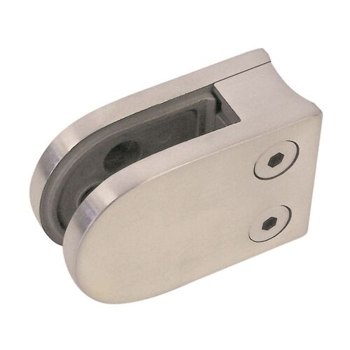 AWR Solutions - Glass Clamp Medium D/Radius 2" Type to suit 6, 8, & 10mm Glass 316 Grade Stainless Steel - Satin Finish