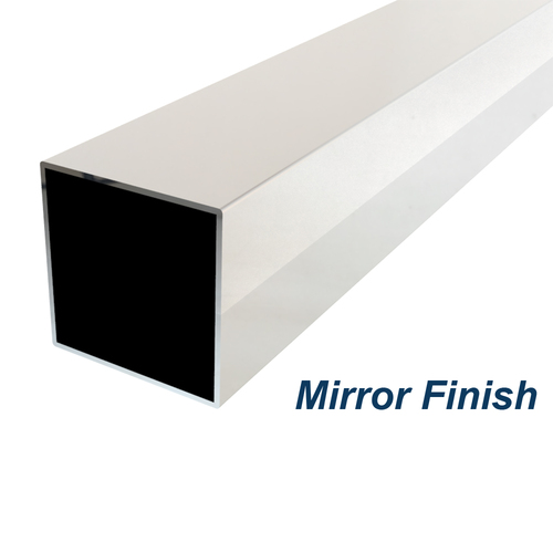 AWR Solutions - Square Tube 2 inch (50.8mm) x 1.5mm Wall Thickness 316 Grade Stainless Steel - Mirror Polish