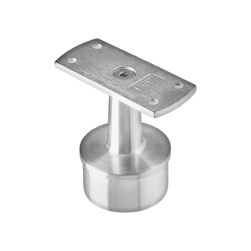 AWR Solutions - End Post Top - Flat Handrail - Round Base 50.8mm x 3.0mm - Satin Finish - 316 Stainless Steel