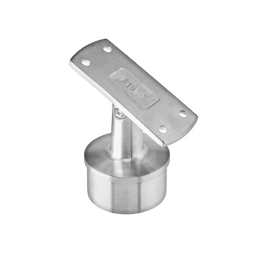 AWR Solutions - Stair End Post Top - Flat Handrail - Round Base 50.8mm x 3.0mm - Satin Finish - 316 Stainless Steel