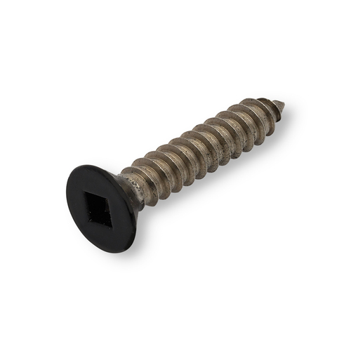 AWR Solutions - Self Tapping Screw CSK Head Square Drive 10g x 1 1/4 - 304 Grade Stainless Steel - Powder Coated Black