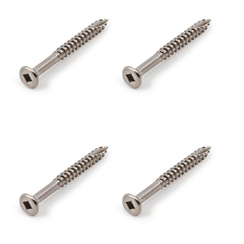 AWR Solutions - Self Tapping Screw CSK Head Square Drive 12g x 1/4" 316 Grade Stainless Steel - 4 PACK - for Post Top Plate to Post