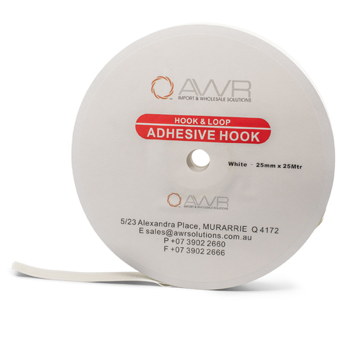 AWR Solutions - adhesive back hook loop 25mm 25m roll