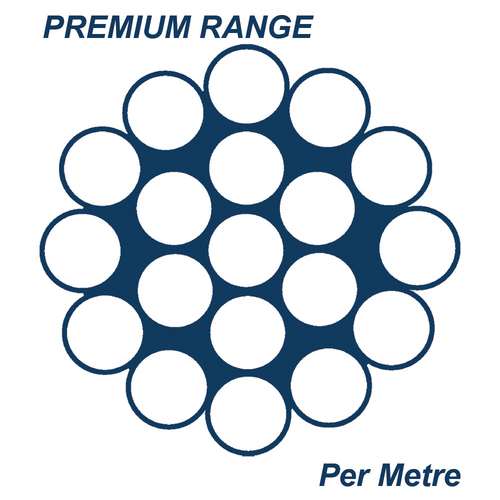 AWR Solutions - 1 x 19 Wire Rope 316 Grade Stainless Steel - SIZES: 1.2mm - 14mm - Per Metre