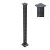 Wire balustrade corner post - Protexture Black - full view
