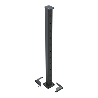 Wire balustrade end post - Protexture Black - base cover exploded