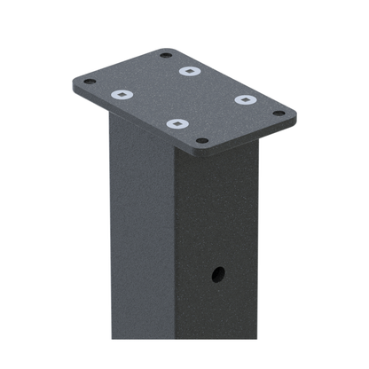 Wire balustrade intermediate post - Protexture Black - top saddle detail