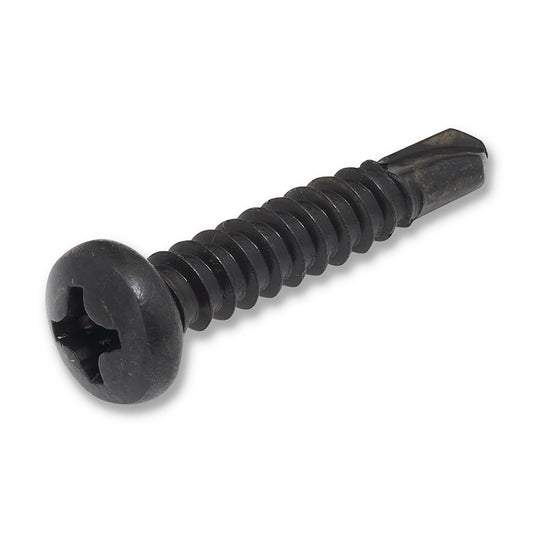 BlackEtch Screw Self Drill 304 Grade Stainless Steel Pan Phillips Drive 8g x 22mm