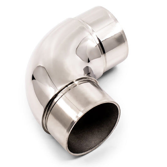 90 Degree Radius Elbow to Suit 1.6mm Round Tube 316 Grade Stainless Steel - Mirror Polish - SIZES: 38.1mm 50.8mm