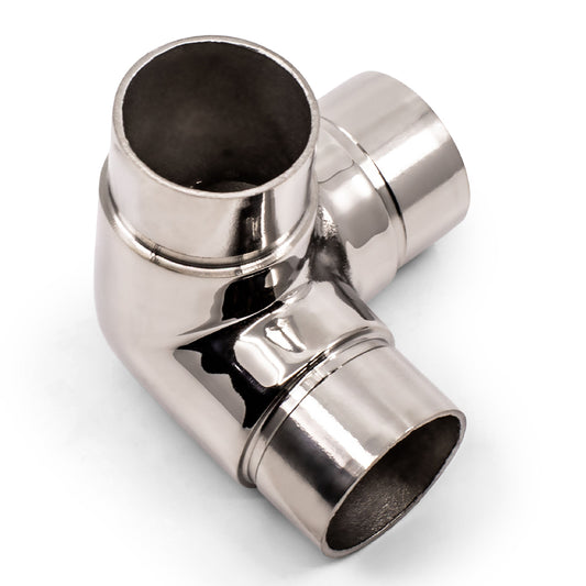 90 Tee Joiner to suit 1.6mm Round Tube 316 Grade Stainless Steel - Mirror Polish - SIZES: 25.4mm, 38.1mm, 50.8mm
