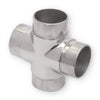 Star Tee Joiner to suit 1.6mm Round Tube 316 Grade Stainless Steel - Mirror Polish - SIZES: 38.1mm, 50.8mm