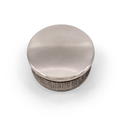 Radiused End Cap Self Grip to Suit 1.6mm Round Tube 316 Grade Stainless Steel - Mirror Polish - SIZES: 38.1mm, 50.8mm